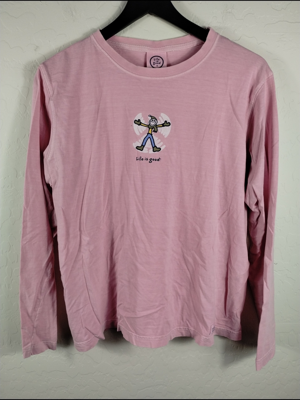 Life is Good Pink Long Sleeve Tee